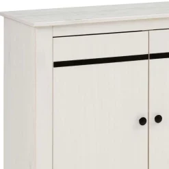 Design Sideboard in Weiß mit Schwarz - Manduza