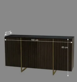 Design Sideboard mit Ebenholz Furnier - Estaguma