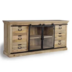 Design Sideboard mit Glas Schiebetüren - Draschna