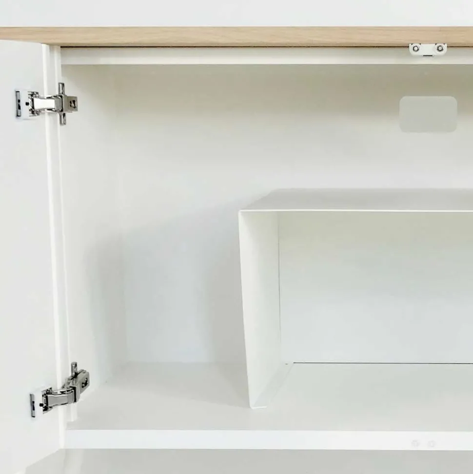 Design Stahl Sideboard in Weiß - Yunike