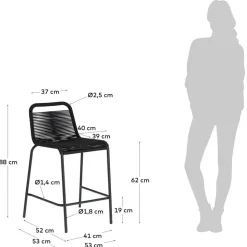 Design Stühle mit 62 cm Sitzhöhe - Henriette (4er Set)