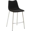 Design Tresenstuhl in Schwarz & Edelstahl - Polaris