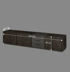 Design TV Anbauwand Möbelset - Mundo (vierteilig)