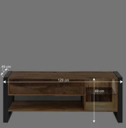 Design TV Board aus Recyclingholz & Metall - Acira