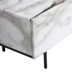 Design TV Board im Marmor Optik und Schwarz - Gumerus