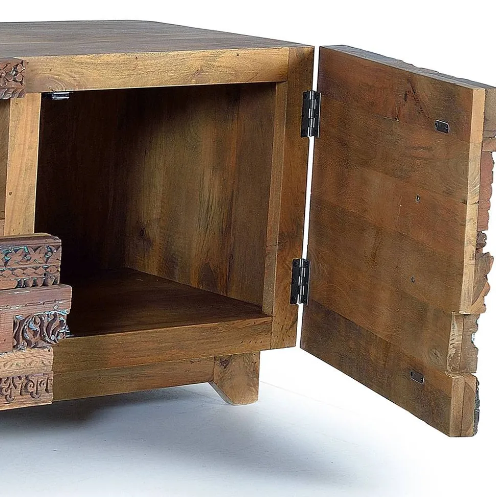 Design TV-Lowboard aus Mangoholz rustikal - Lacid