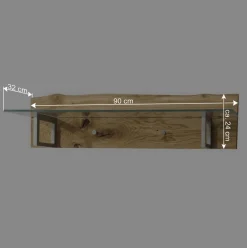Design Wandgarderobe mit Glas-Hutablage - Avidora