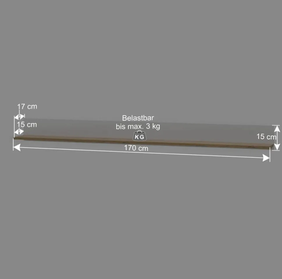 Design Wohnwand 270 cm breit - Nonessia (vierteilig)