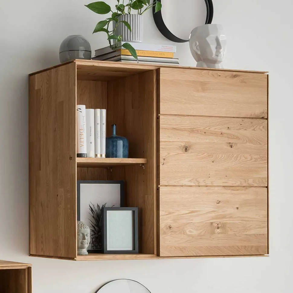 Design Wohnwand aus Massivholz - Sinta (dreiteilig)