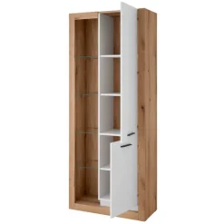 Design Wohnwand Set in Mattweiß - Adejano (dreiteilig)