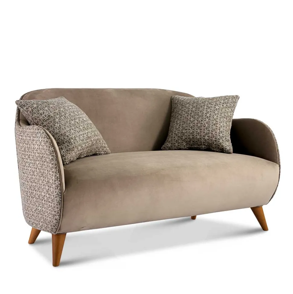 Design Zweisitzer in Beige und Hellbraun - Maria