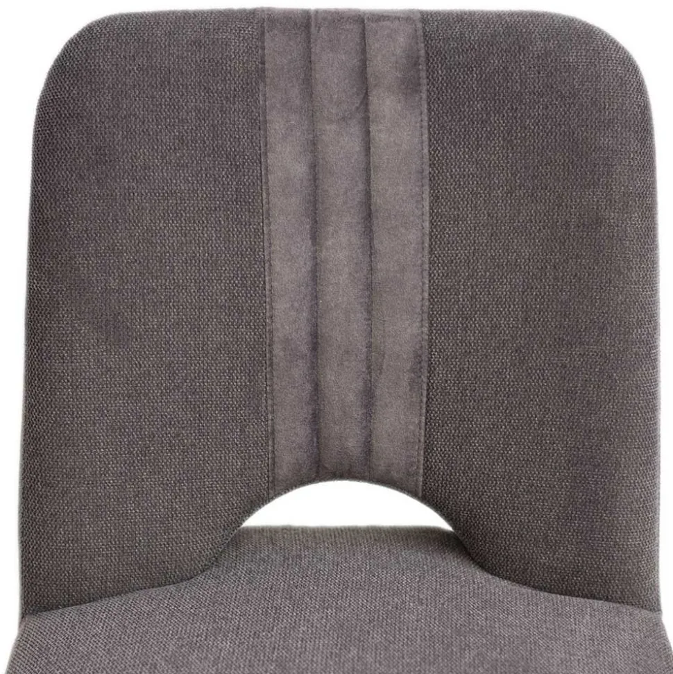 Designer Polsterstuhl in Dunkelgrau Stoff Mix - Enderbury (2er Set)