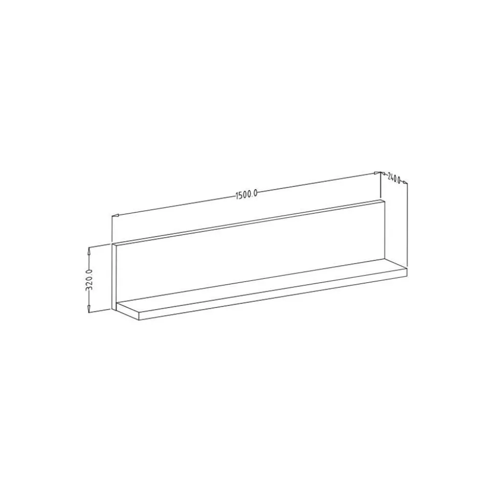 Designer TV Anbauwand in Betonoptik - Venatio (dreiteilig)