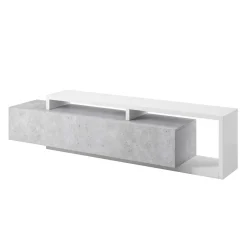 Designer TV Anbauwand in Betonoptik - Venatio (dreiteilig)