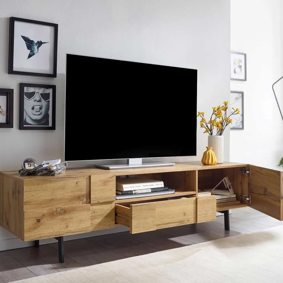 Designer TV Unterschrank in Eiche Optik - Tiorondo