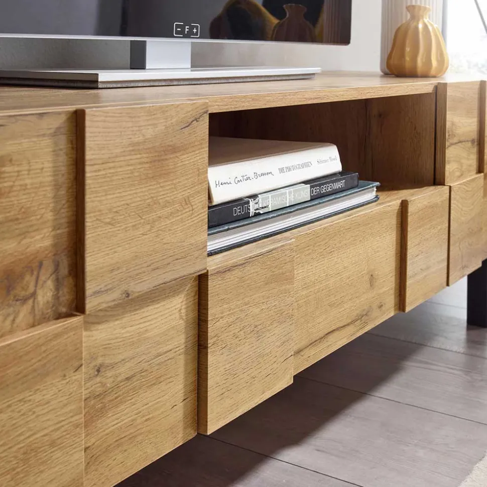 Designer TV Unterschrank in Eiche Optik - Tiorondo