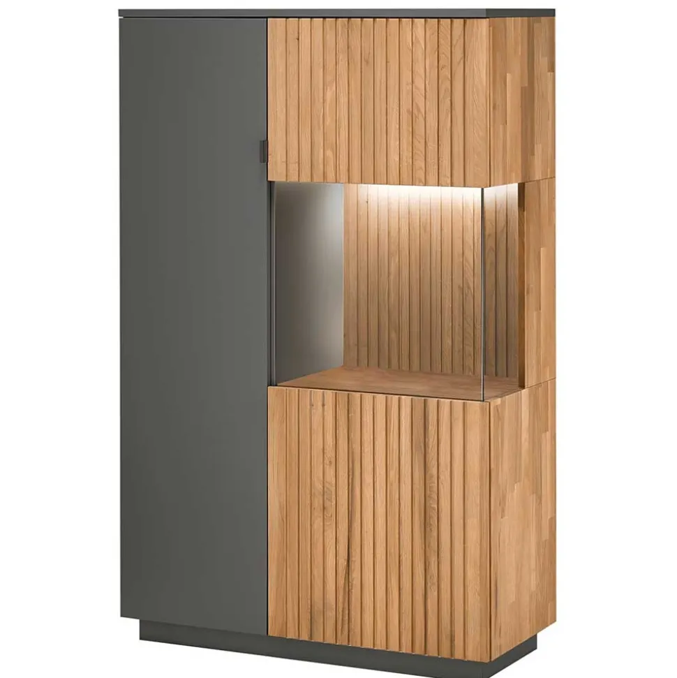 Designer TV Wohnwand Set in Anthrazit - Cruzca (dreiteilig)