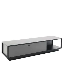 Designer-Wohnwand Möbel in Grau - Ridona (dreiteilig)
