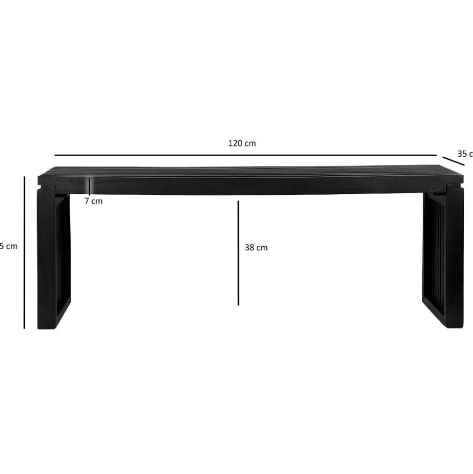 Design-Garderobenbank in Schwarz - Andarina