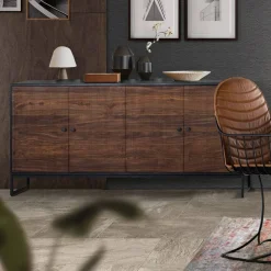 Design-Sideboard aus Mangoholz und Palisander - Ondarroa