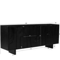 Design-Sideboard mit vier Türen - Oglio