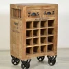 Design-Weinregal Indri aus Mangoholz