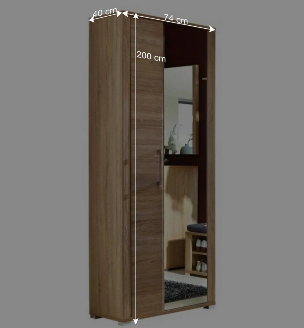 Dielenkleiderschrank Xesta in Sonoma Eiche