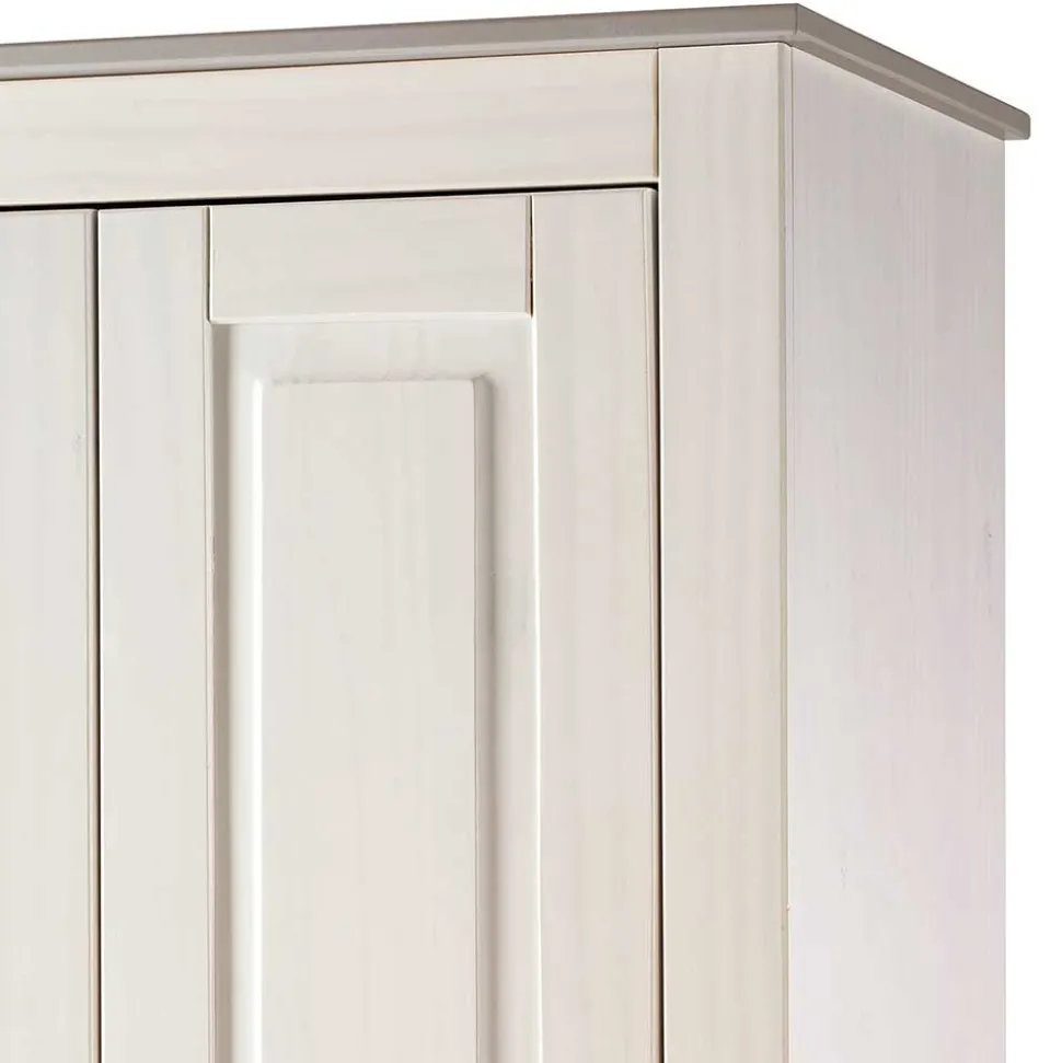 Dielenschrank in Weiß mit Grau - Lucasario