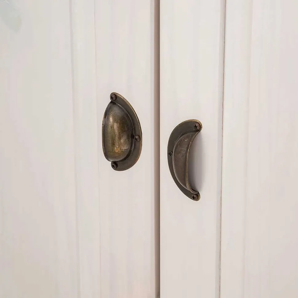 Dielenschrank in Weiß mit Grau - Lucasario