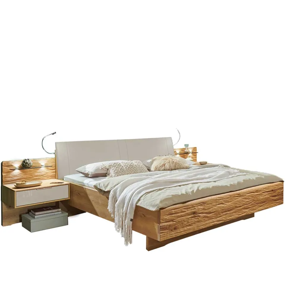Doppelbett & Nachtkonsolen Set - Fenezian (dreiteilig)