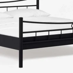 Doppelbett Carlovac aus schwarzem Metall (dreiteilig)