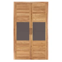Doppeltür Kleiderschrank aus massivem Holz - Zaisan