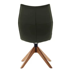 Drehbare Lederstühle in Oliv Grün - Diziana (2er Set)