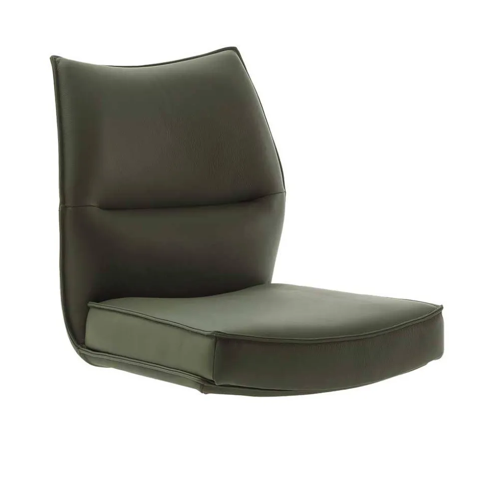 Drehbare Lederstühle in Oliv Grün - Diziana (2er Set)