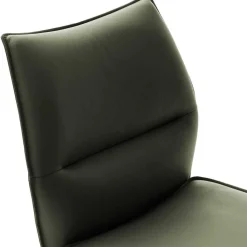 Drehbare Lederstühle in Oliv Grün - Diziana (2er Set)