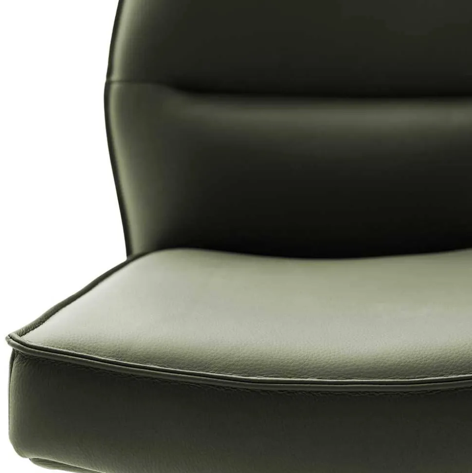 Drehbare Lederstühle in Oliv Grün - Diziana (2er Set)