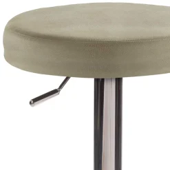 Drehbarer Barhocker in Taupe Microfaser - Tania