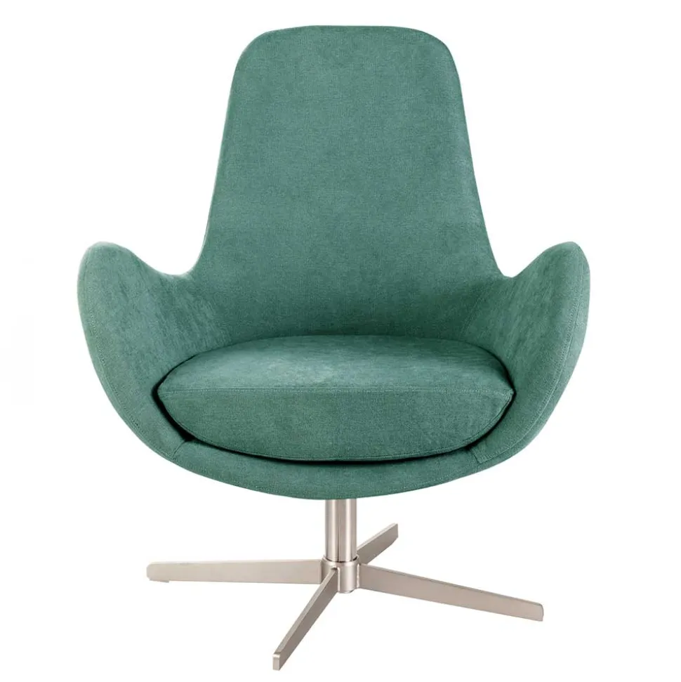 Drehbarer Retro Loungesessel in Türkis - Vitablo