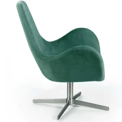 Drehbarer Retro Loungesessel in Türkis - Vitablo