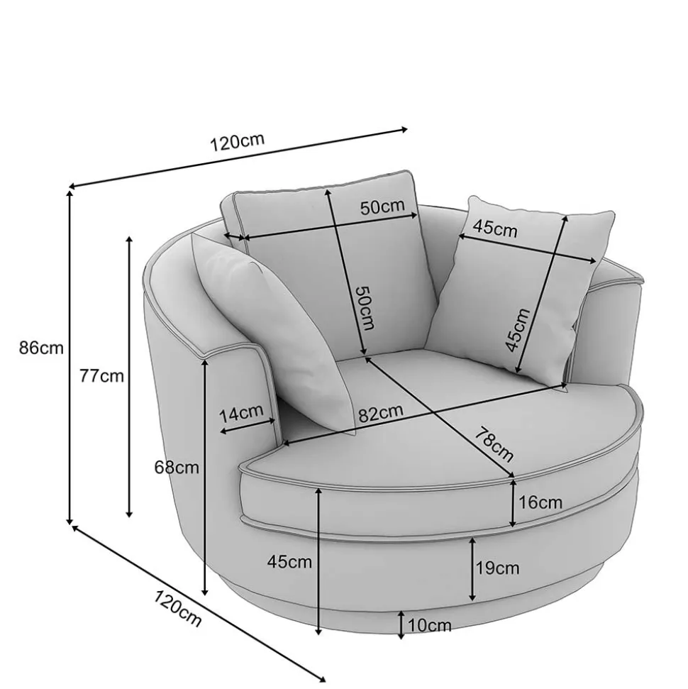 Drehbarer Sessel im XL-Format - Fassong