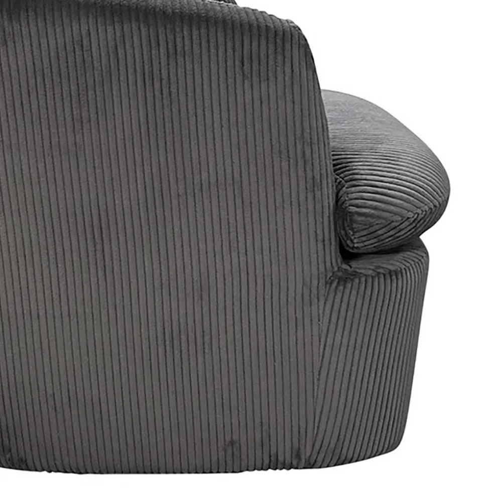 Drehbarer Sessel mit Breitcord Bezug - Actino