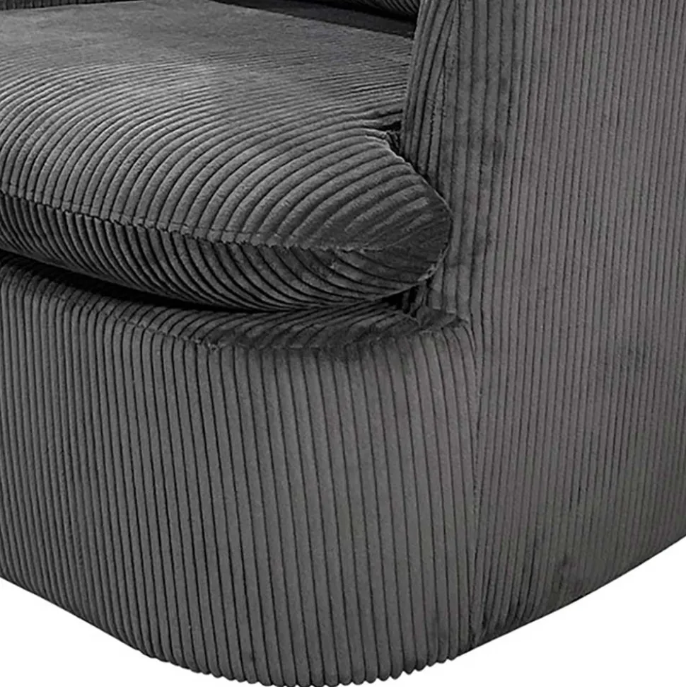Drehbarer Sessel mit Breitcord Bezug - Actino