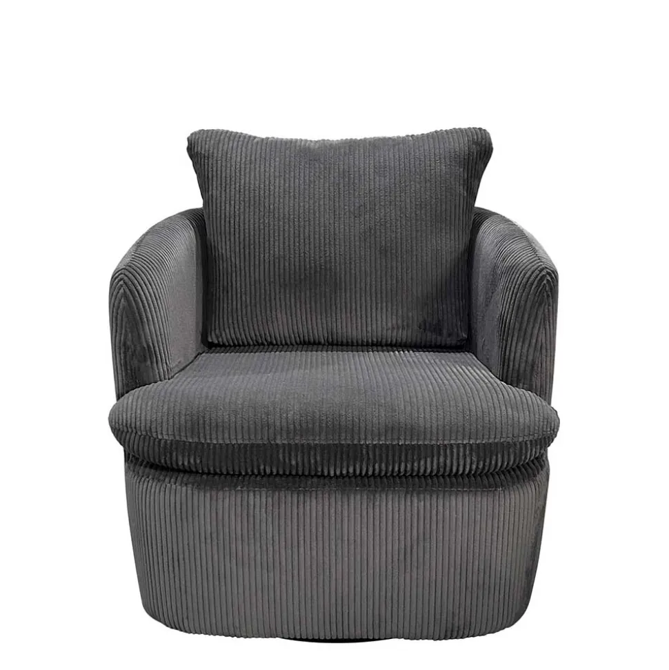 Drehbarer Sessel mit Breitcord Bezug - Actino