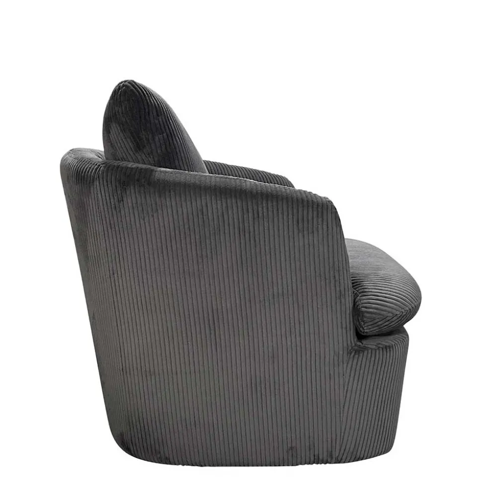 Drehbarer Sessel mit Breitcord Bezug - Actino