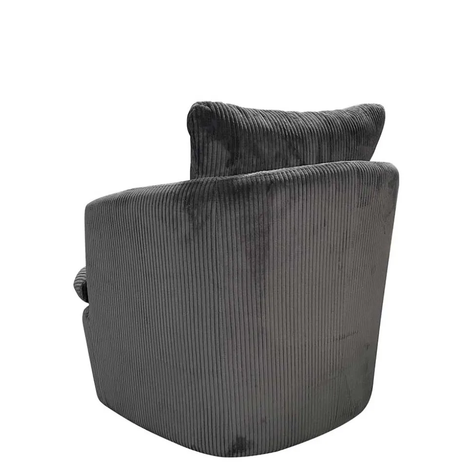 Drehbarer Sessel mit Breitcord Bezug - Actino