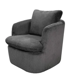 Drehbarer Sessel mit Breitcord Bezug - Actino
