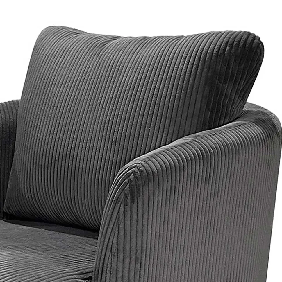 Drehbarer Sessel mit Breitcord Bezug - Actino
