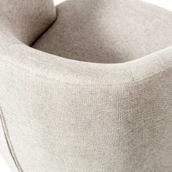 Drehsessel in Offwhite Webstoff - Alcarizora