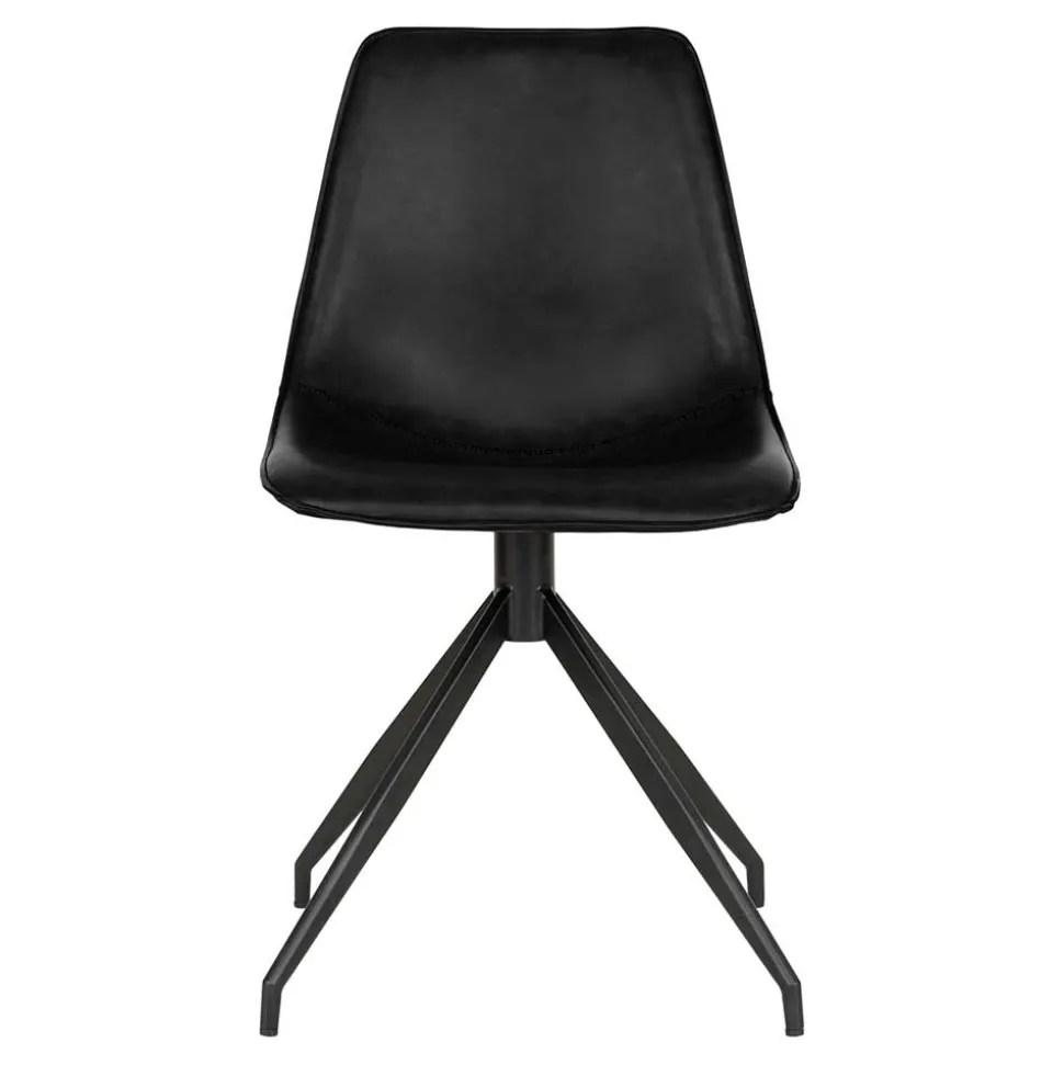 Drehstühle aus Kunstleder in Schwarz - Jalisa (2er Set)