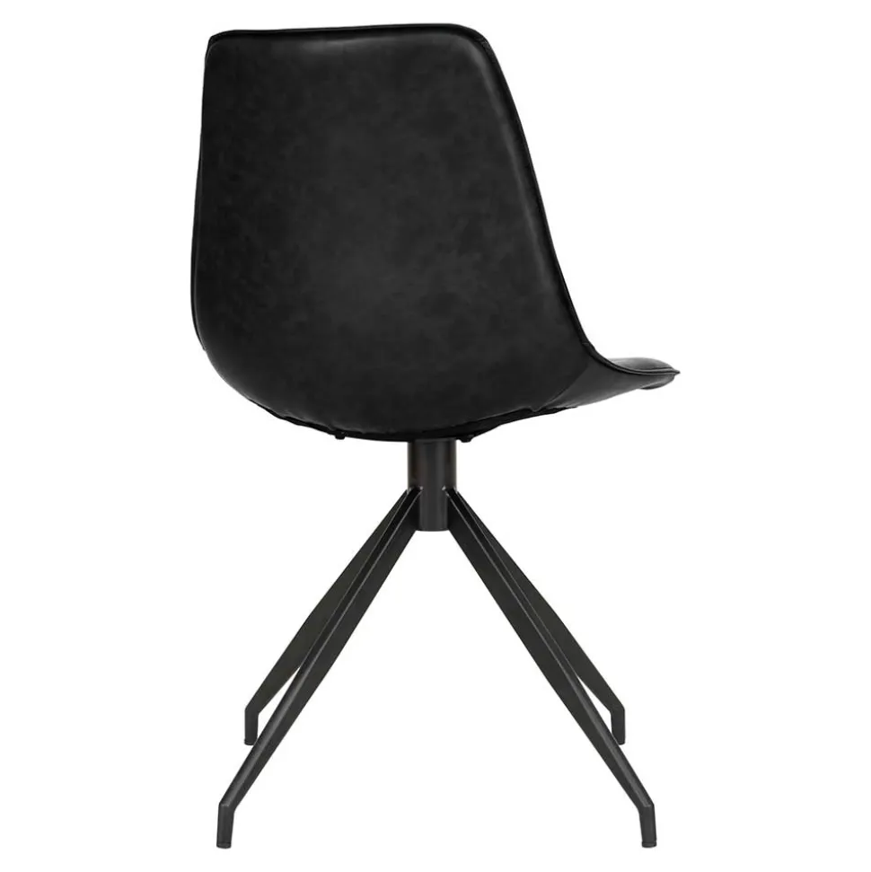 Drehstühle aus Kunstleder in Schwarz - Jalisa (2er Set)